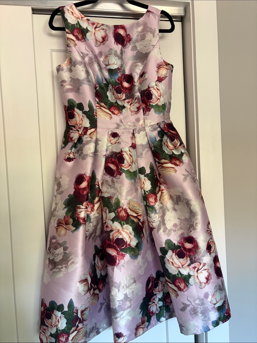 Floral Sleeveless Fit-& -Flare Dress UK12